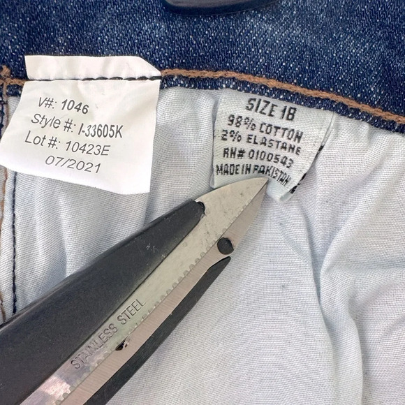 Evolution in Design 18 NWT Distressed Biker Repaired slim blue jeans. Mid rise. - Picture 11 of 11